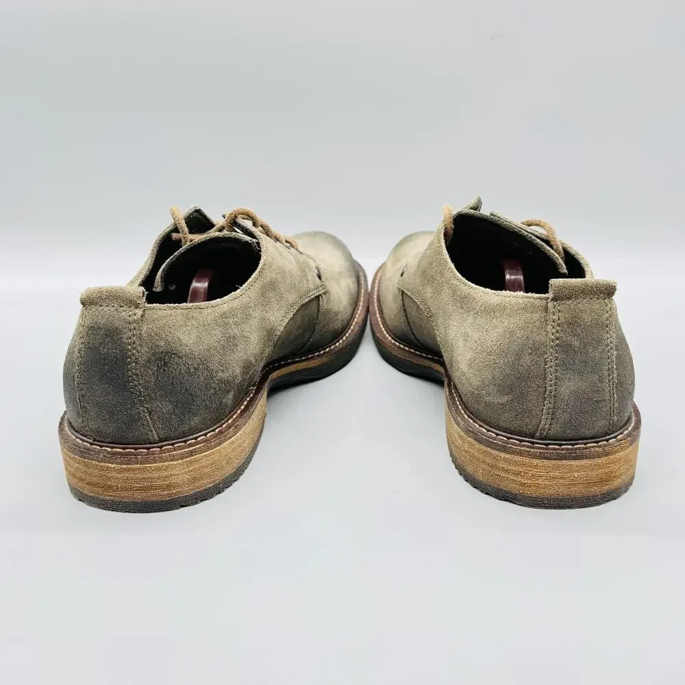 ECCO Shoes Mens 7 Brown Suede Low Top Lace Up Casual Oxford Sneakers Comfort